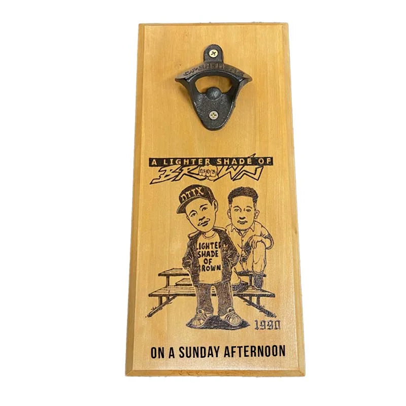 Custom Wood "On A Sunday Afternoon" Bottle Opener